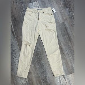 Old Navy O.G. Straight High Rise Jeans | Size: 4 | color: cream